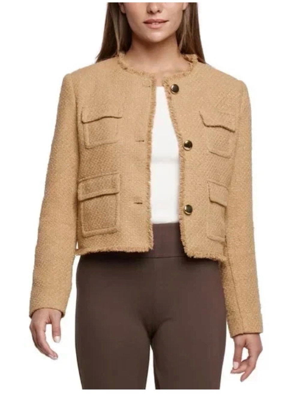 Express Women's Metallic Tweed Jacket